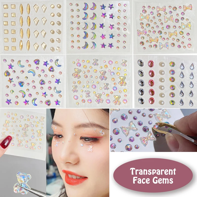 Crystal Tattoo Sticker Makeup Glitter Transparent Face Gems Eyes Temporary Tattoo Rhinestone 3D Children DIY Diamond Stickers
Crystal Tattoo Sticker Makeup Glitter Transparent Face Gems Eyes Temporary Tattoo Rhinestone 3D Children DIY Diamond Stickers