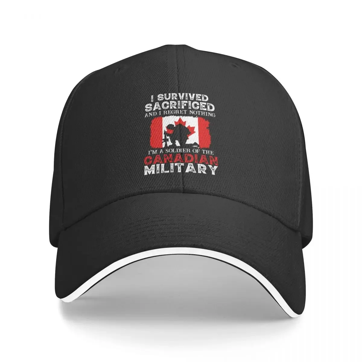 SURVIVED SACRIFICED REGRET NOTHING THE CANADIAN MILITARY COLLECTION Baseball Cap Hat Man Luxury Snapback Cap Girl'S Hats Men's
SURVIVED SACRIFICED REGRET NOTHING THE CANADIAN MILITARY COLLECTION Baseball Cap Hat Man Luxury Snapback Cap Girl'S Hats Men's