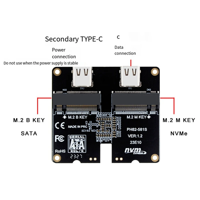 M.2 Nvme SATA SSD Enclosure Adapter Card 4TB JMS581 Type-C USB3.1 Gen2 10Gbps HDD Enclosure Expansion Adapter Card Easy To Use
M.2 Nvme SATA SSD Enclosure Adapter Card 4TB JMS581 Type-C USB3.1 Gen2 10Gbps HDD Enclosure Expansion Adapter Card Easy To Use