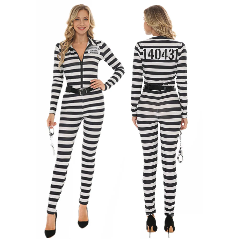 Костюм заключенного косплей для женщин мужчин пар Пурим Хэллоуин Фантазия платье 
Костюм заключенного косплей для женщин мужчин пар Пурим Хэллоуин Фантазия платье