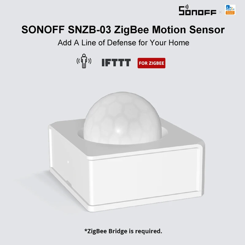 Датчик движения SONOFF SNZB-03 Zigbee3.0, датчик безопасности, интеллектуальное управление через EWeLink, работает с Alexa Google Home ZBBridge
Датчик движения SONOFF SNZB-03 Zigbee3.0, датчик безопасности, интеллектуальное управление через EWeLink, работает с Alexa Google Home ZBBridge