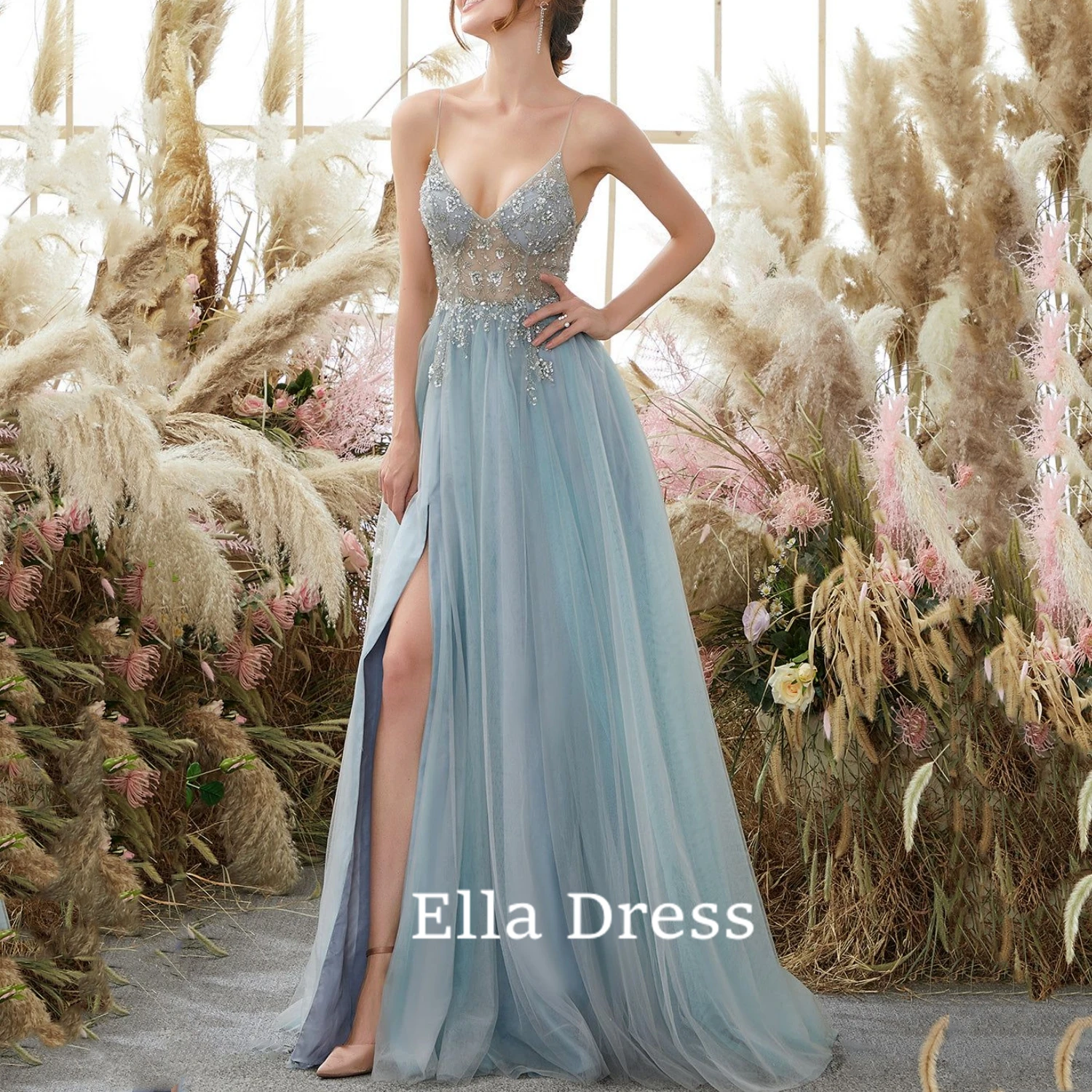 Ella Sexy V Neck Sheer Dress Sexy High Slit Evening Gown Elegant Gowns Guest Wedding Party Dress Women Elegant Luxury Dresses
Ella Sexy V Neck Sheer Dress Sexy High Slit Evening Gown Elegant Gowns Guest Wedding Party Dress Women Elegant Luxury Dresses
