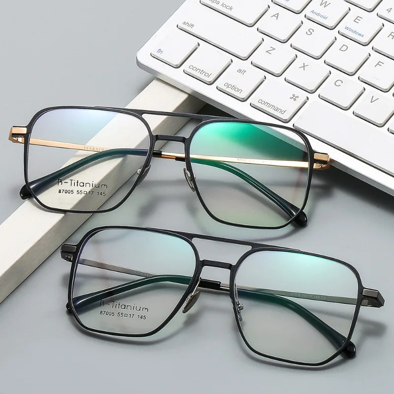 Vintage Large Frame Wide Side Twin-beam Aviator Frames Aviation Aluminum Magnesium Titanium Men's Near-vision Frames
Vintage Large Frame Wide Side Twin-beam Aviator Frames Aviation Aluminum Magnesium Titanium Men's Near-vision Frames