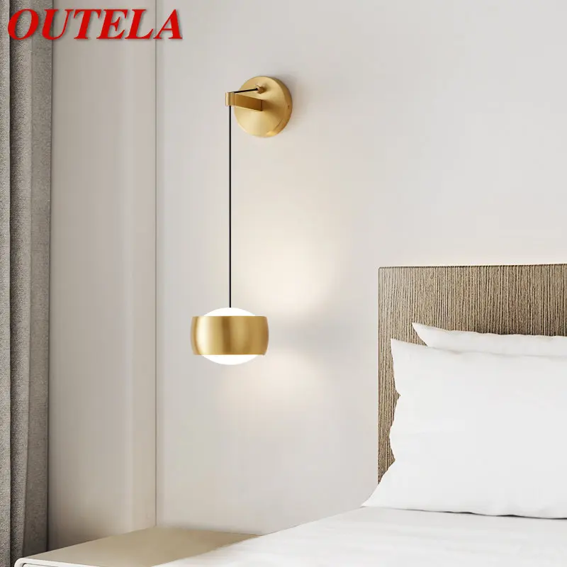 OUTELA Contemporary Brass Light Wall LED 3 Colors Creative Simplicity Gold Interior Sconce Bedside for Home Bedroom
OUTELA Contemporary Brass Light Wall LED 3 Colors Creative Simplicity Gold Interior Sconce Bedside for Home Bedroom