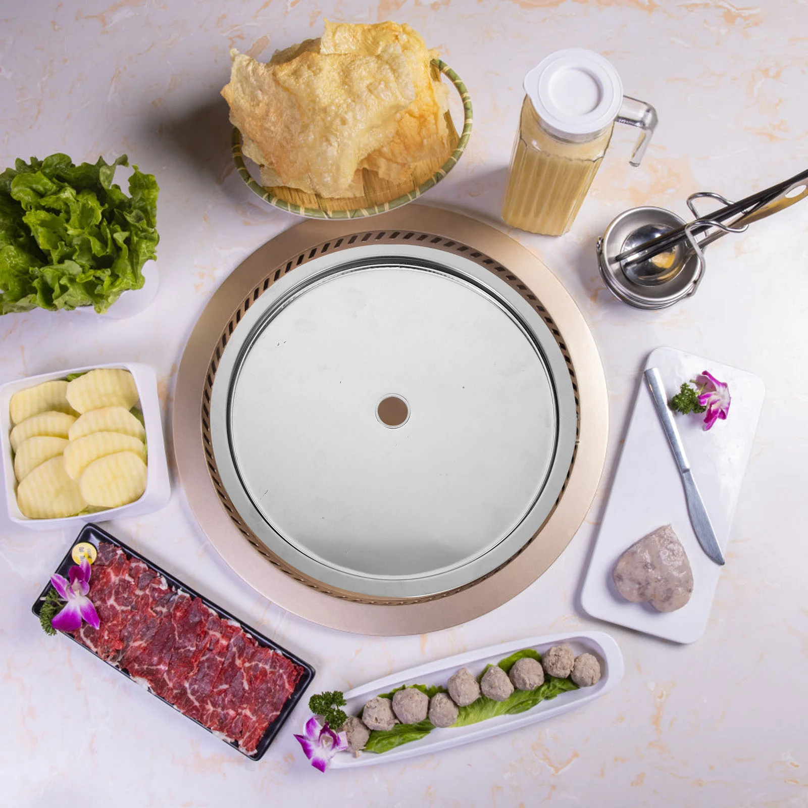 1 Set of Stainless Steel Induction Cooker Adapter Plate Induction Cooker Sinking Ring Heat Diffuser Ring
1 Set of Stainless Steel Induction Cooker Adapter Plate Induction Cooker Sinking Ring Heat Diffuser Ring