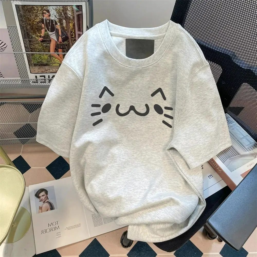 Korean cat fun summer prints for men and women American loose new couple ins trendy half-sleeved tops kawaii short sleeves y2k
Korean cat fun summer prints for men and women American loose new couple ins trendy half-sleeved tops kawaii short sleeves y2k