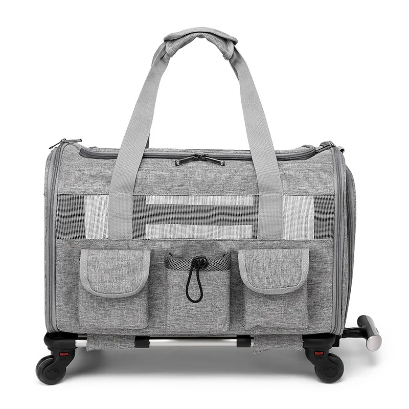 Съемная сумка-тележка для домашних животных, портативная вместительная переноска для кошек на колесиках, дышащая
Съемная сумка-тележка для домашних животных, портативная вместительная переноска для кошек на колесиках, дышащая