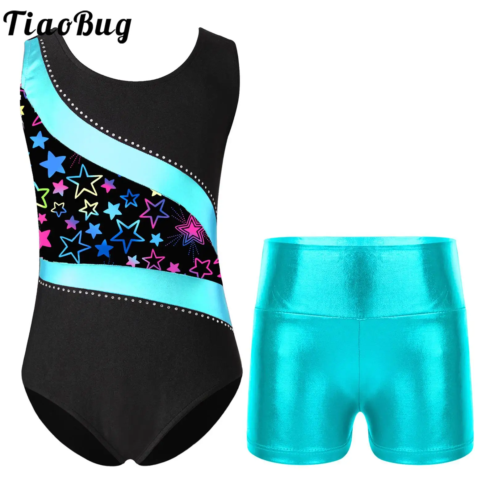 Kids Girls Gymnastic Leotard Sleeveless Rhinestones Bodysuit with Shorts Ballet Dance Workout Skating Stage Performace Dancewear
Kids Girls Gymnastic Leotard Sleeveless Rhinestones Bodysuit with Shorts Ballet Dance Workout Skating Stage Performace Dancewear