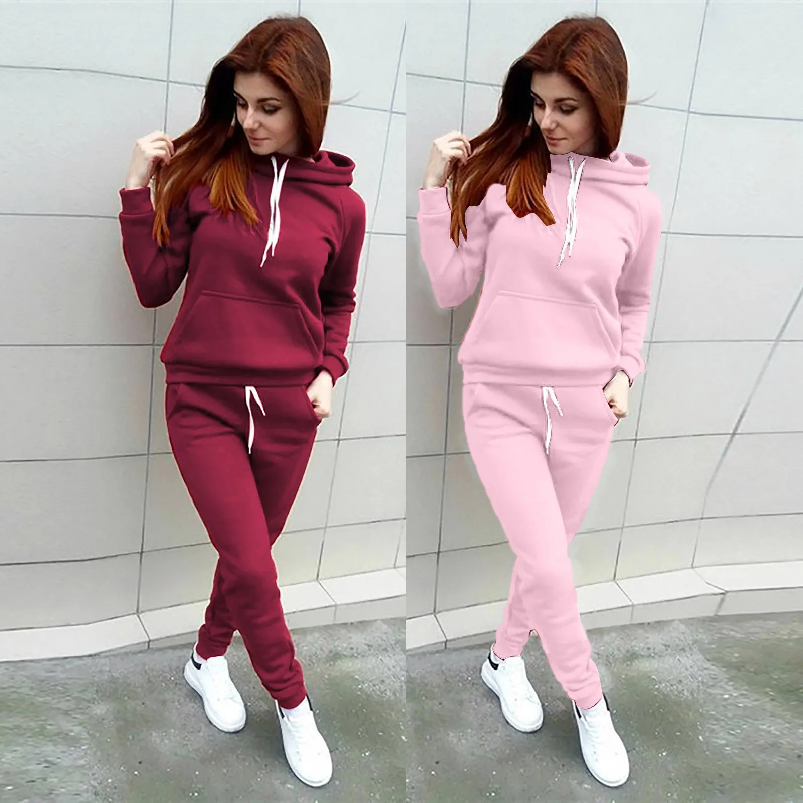 Warm Tracksuit Trousers Suit Female Casual Streetwear Hip Hop Winter 2 Pieces Sets Women Hooded Pullover Sweatshirt +Leg Pants
Warm Tracksuit Trousers Suit Female Casual Streetwear Hip Hop Winter 2 Pieces Sets Women Hooded Pullover Sweatshirt +Leg Pants