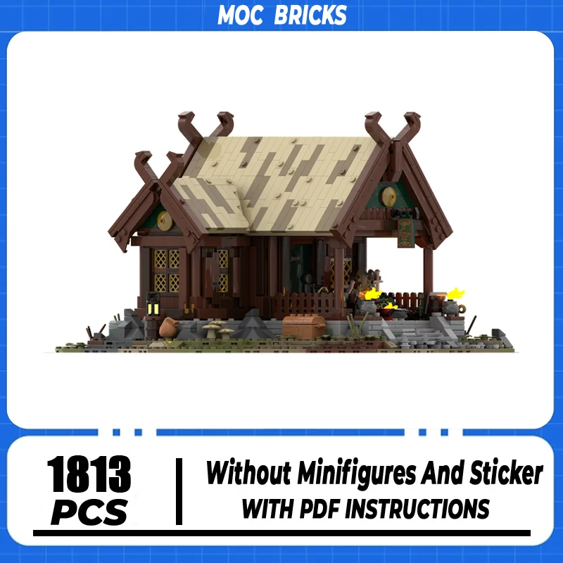 

Magical Rings Movie YcMoc Building Blocks Blacksmith`s House Model Technology Bricks DIY Medieval Times LOTR Castle Toys