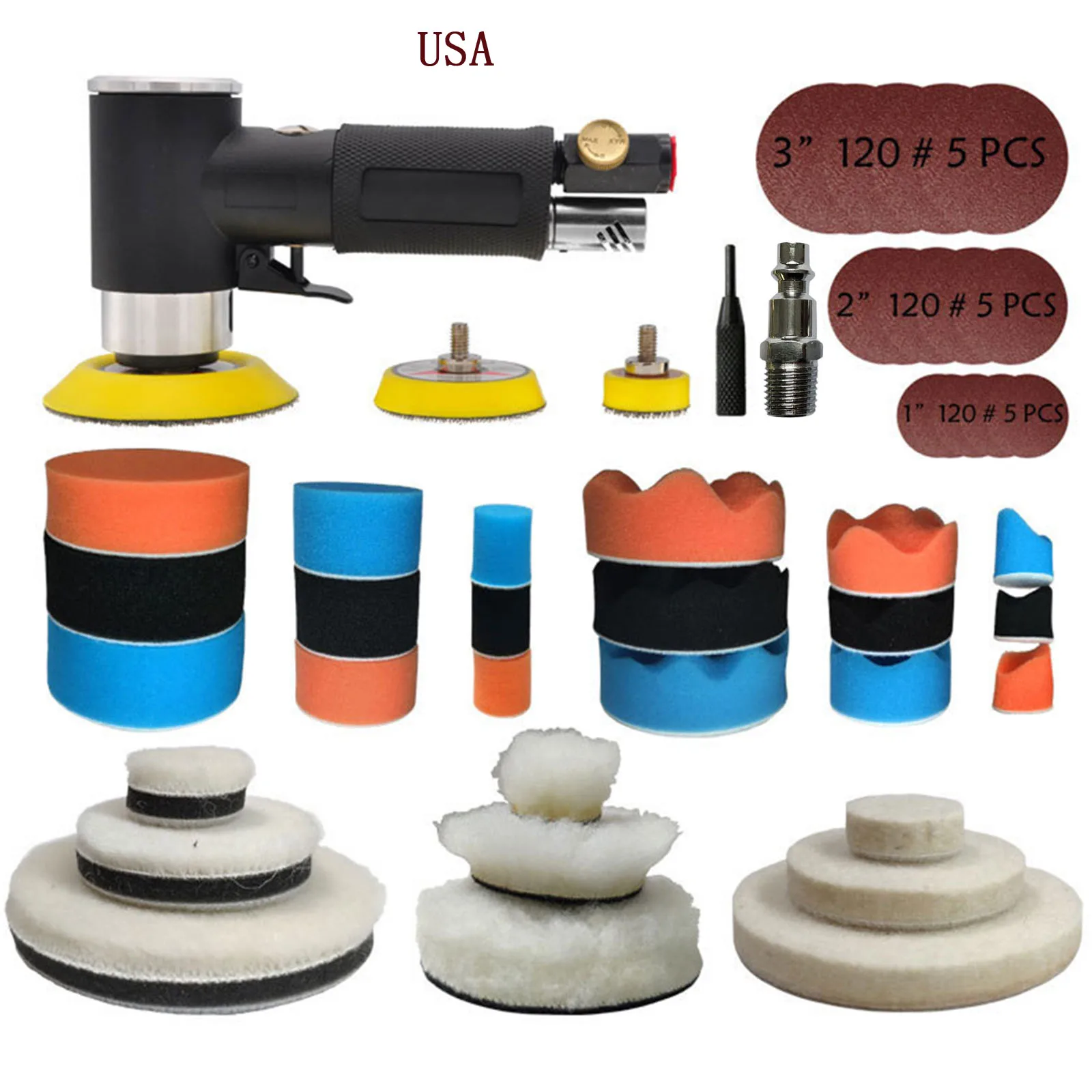 48pcs Pneumatic Sanding Sandpaper Machine Set For Sanding Cleaning Chamfering Sanding Plastic Stone Wood Air Tools Sanders
48pcs Pneumatic Sanding Sandpaper Machine Set For Sanding Cleaning Chamfering Sanding Plastic Stone Wood Air Tools Sanders
