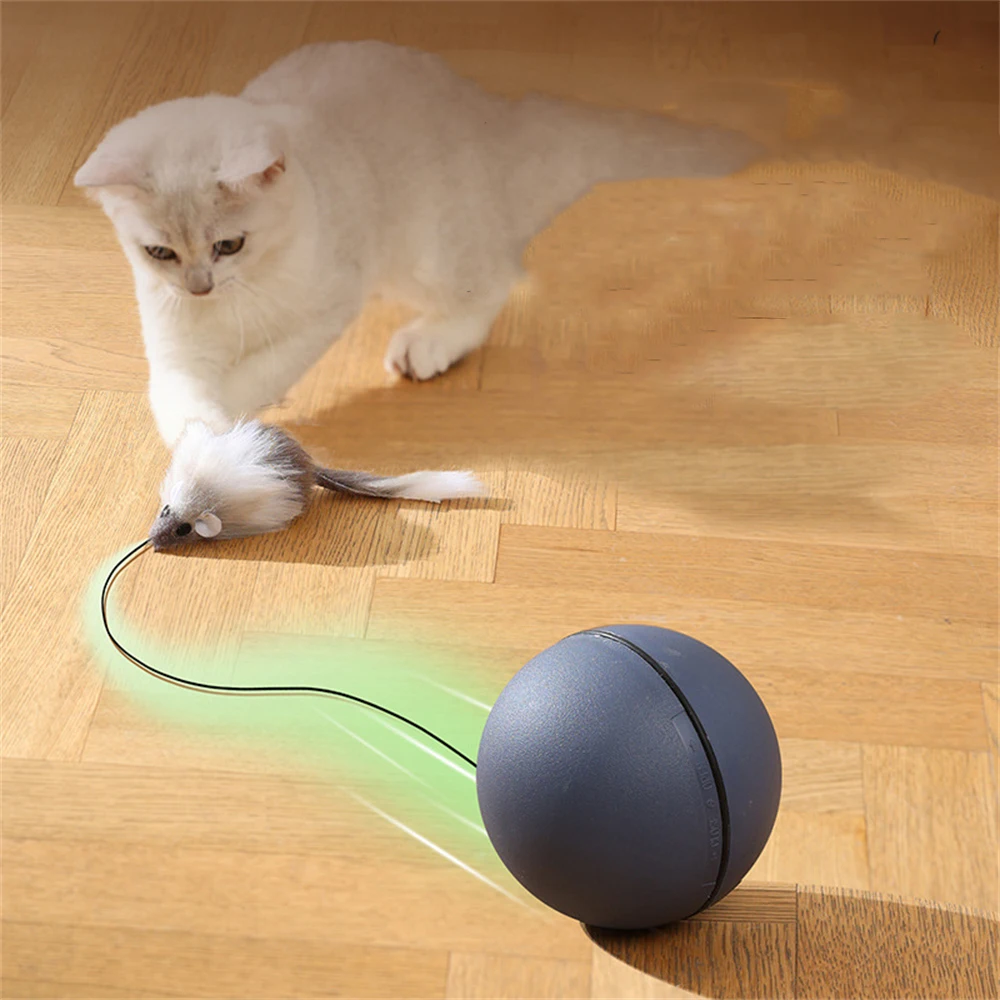 

Electric Cat Ball Toys Automatic Rolling Smart Cat Toys Interactive for Cats Training Self-moving Kitten Toys for Indoor Playing