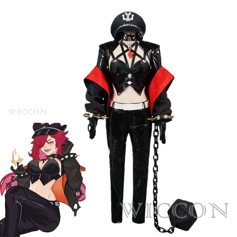 

Game Honkai Star Rail Caterina Cosplay Costume The Shacklebound Caterina Women Suit Halloween Party Uniform with Hat Props