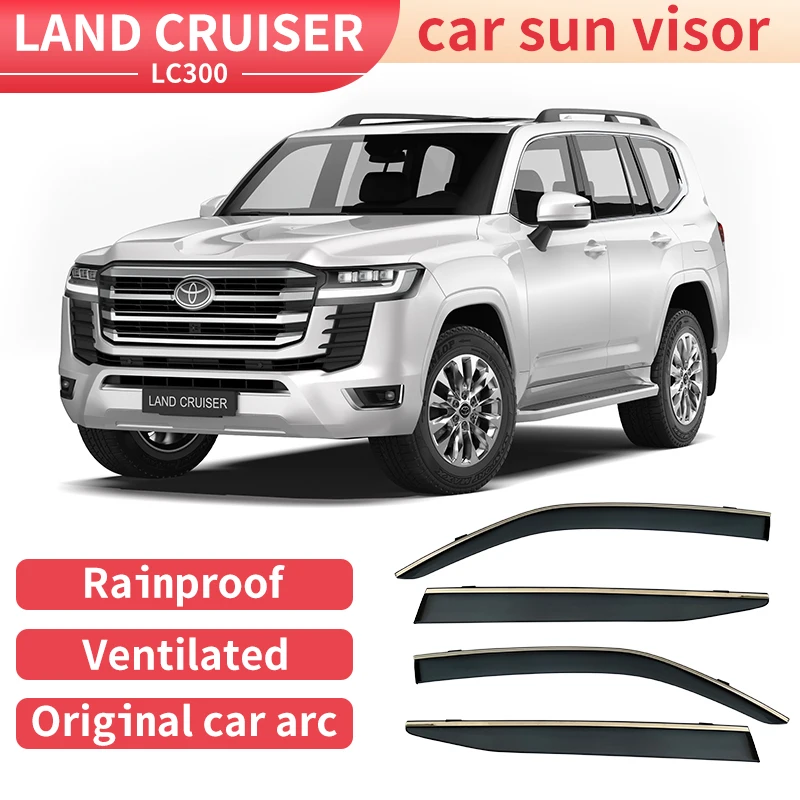 For Toyota Land Cruise 1991-2022 LCJ80 J100 J200 J300 Present Plastic Window Visor Vent Shades Sun Rain Deflector Guard 
For Toyota Land Cruise 1991-2022 LCJ80 J100 J200 J300 Present Plastic Window Visor Vent Shades Sun Rain Deflector Guard
