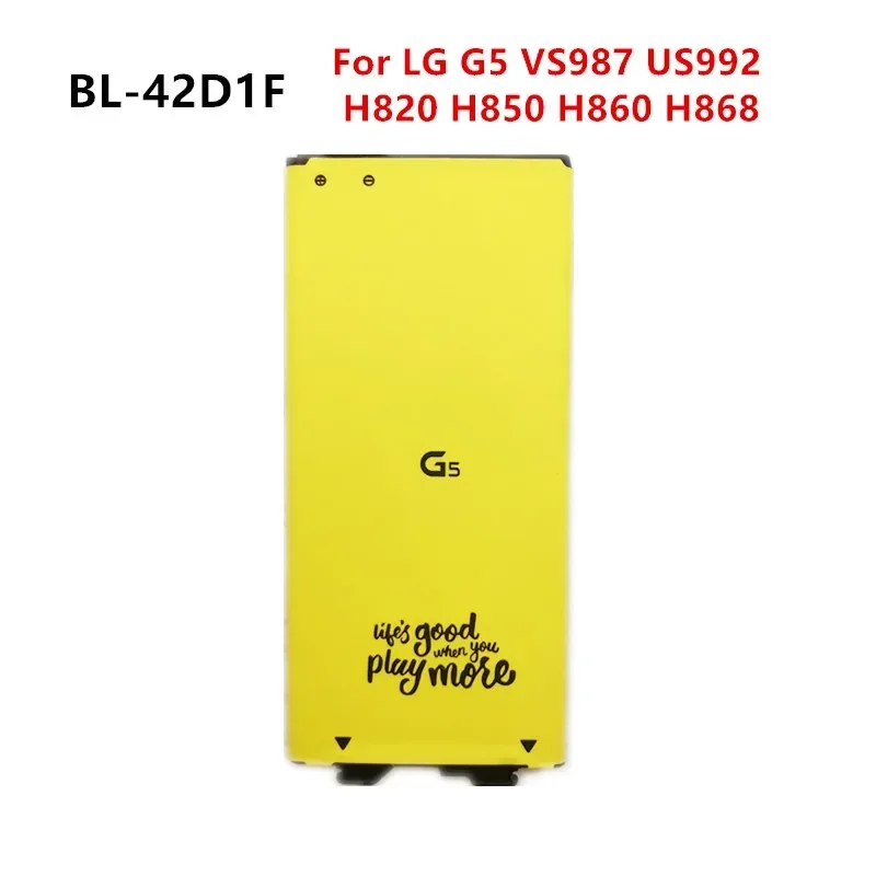 New 2700mAh BL-42D1F Replacement Battery For LG G5 VS987 US992 H820 H830 H840 H850 H860 H868 LS992 F700 BL42D1F Batteries
New 2700mAh BL-42D1F Replacement Battery For LG G5 VS987 US992 H820 H830 H840 H850 H860 H868 LS992 F700 BL42D1F Batteries