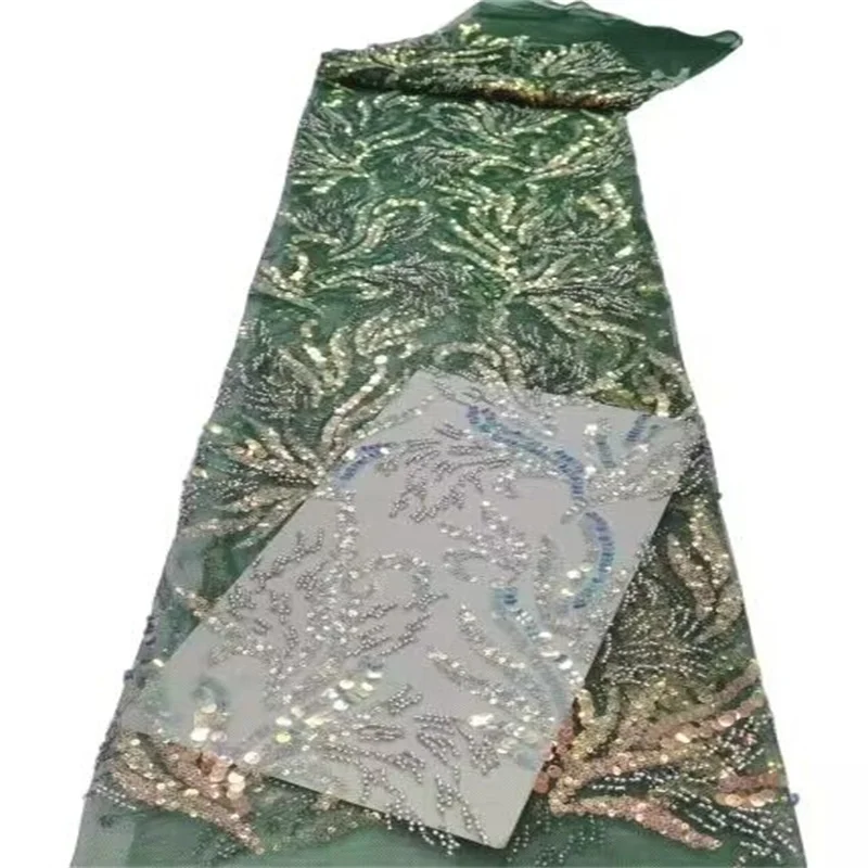 African Lace Fabric Green High Quality Lace Sequins Beads Nigerian Lace Fabrics For Nigerian Wedding French Tulle Lace Fabric
African Lace Fabric Green High Quality Lace Sequins Beads Nigerian Lace Fabrics For Nigerian Wedding French Tulle Lace Fabric