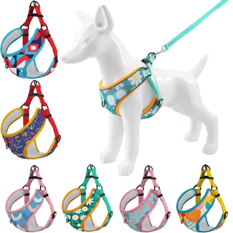 Reflective Pet Dog Harness and Leash Set Comfort Breathable Pet Harness Printed Dog Harness for Small Medium Dogs
Reflective Pet Dog Harness and Leash Set Comfort Breathable Pet Harness Printed Dog Harness for Small Medium Dogs