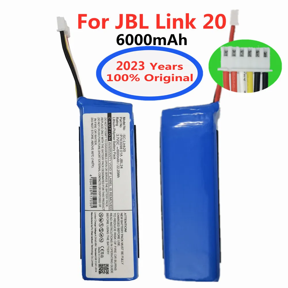 2023 Original Player Speaker Battery For JBL Link 20 Link20 High Capacity 6000mA P763098 01A Wireless Bluetooth Speaker Bateria
2023 Original Player Speaker Battery For JBL Link 20 Link20 High Capacity 6000mA P763098 01A Wireless Bluetooth Speaker Bateria