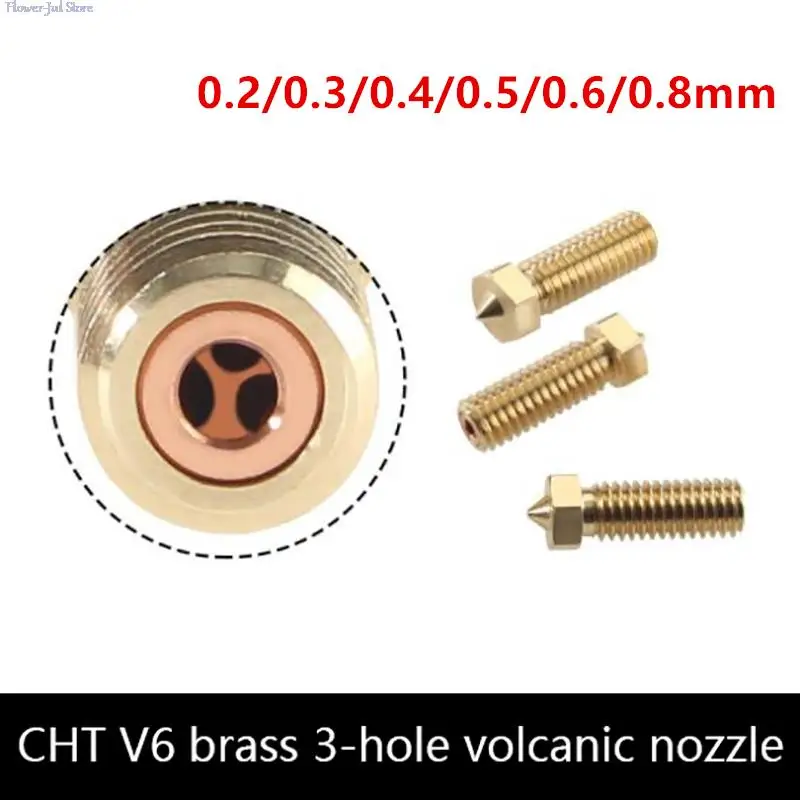 Cht Volcano Nozzle 0.2/0.3/0.4/0.6/0.8mm Brass Nozzles High Flow Three-Eyes Print Head For Ender 3 1.75mm 3d Printer Accessories
Cht Volcano Nozzle 0.2/0.3/0.4/0.6/0.8mm Brass Nozzles High Flow Three-Eyes Print Head For Ender 3 1.75mm 3d Printer Accessories