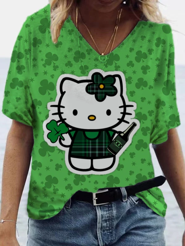 Hello Kitty T-Shirt Kawaii Summer Women's T-Shirt Short Sleeve Harajuku Loose T-Shirt Streetwear Gothic Women's
Hello Kitty T-Shirt Kawaii Summer Women's T-Shirt Short Sleeve Harajuku Loose T-Shirt Streetwear Gothic Women's
