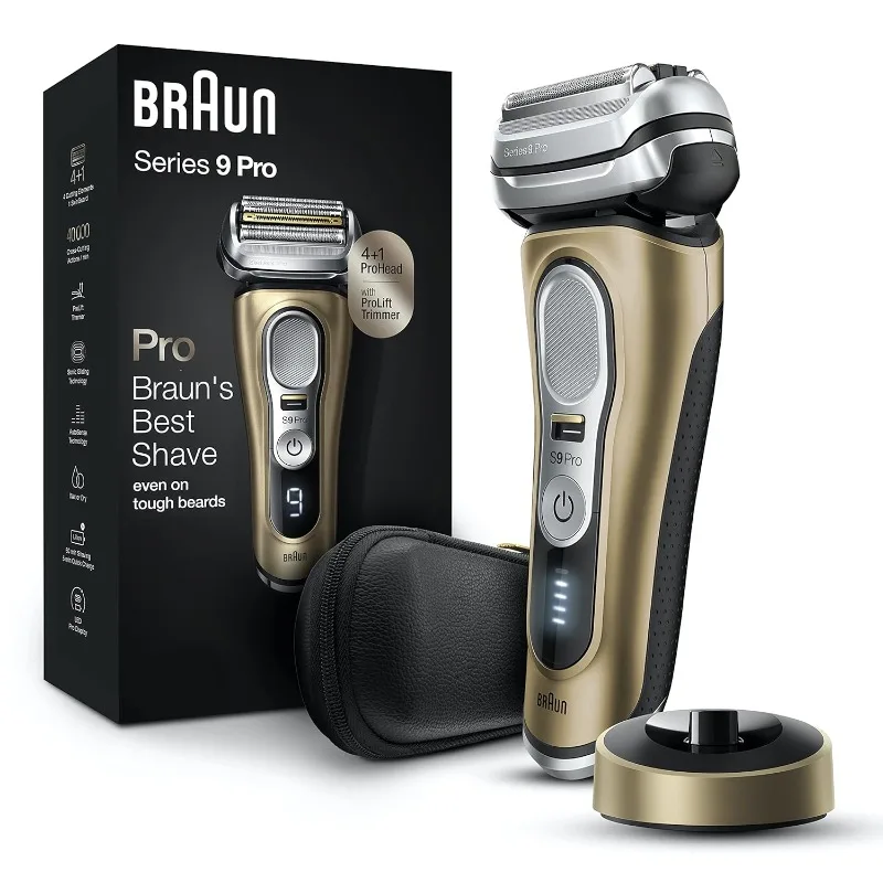 

Braun Electric Razor for Men, Waterproof Foil Shaver,Series 9 Pro 9419s,Wet & Dry Shave, with ProLift Beard Trimmer for Grooming