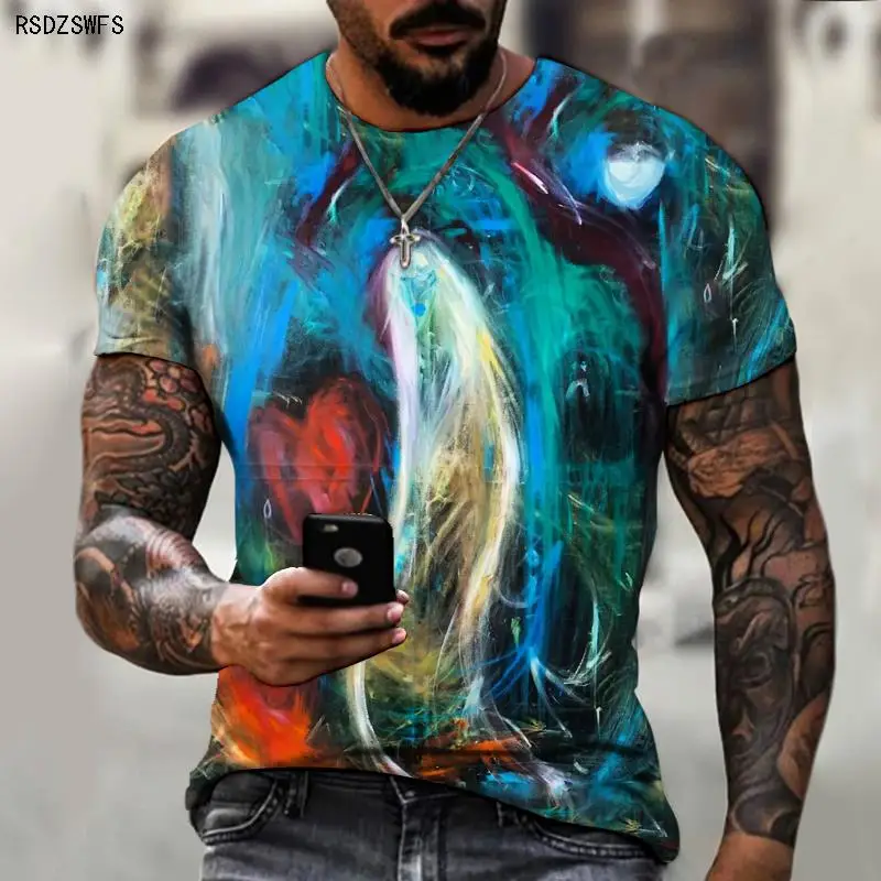 Painted, Colorful, Creative 3d Art Print, Oversized Men's T-shirt, Summer, Street, Short Sleeve, Cool, Breathable, XXS-5XL
Painted, Colorful, Creative 3d Art Print, Oversized Men's T-shirt, Summer, Street, Short Sleeve, Cool, Breathable, XXS-5XL