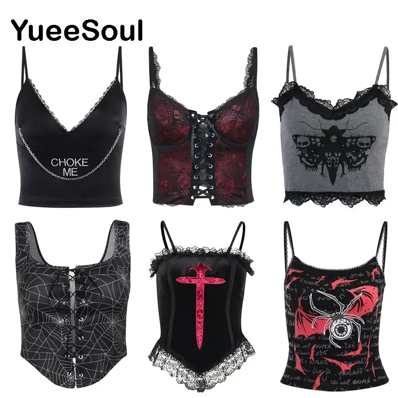 2023 Gothic Women Crop Top Skeleton Printed Black Corset Tops Sexy Aesthetic Grunge Fairy Core 90s Camisole Y2K Clothes
2023 Gothic Women Crop Top Skeleton Printed Black Corset Tops Sexy Aesthetic Grunge Fairy Core 90s Camisole Y2K Clothes