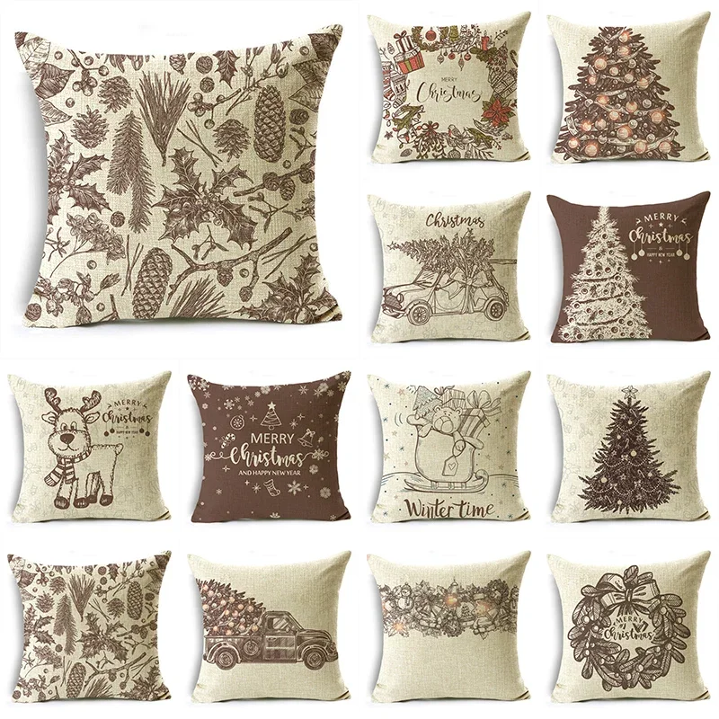 Christmas Throw Pillowcase Cushion Cover Linen Pillow Case Merry Christmas Gifts Home Office Living Room 18*18in
Christmas Throw Pillowcase Cushion Cover Linen Pillow Case Merry Christmas Gifts Home Office Living Room 18*18in