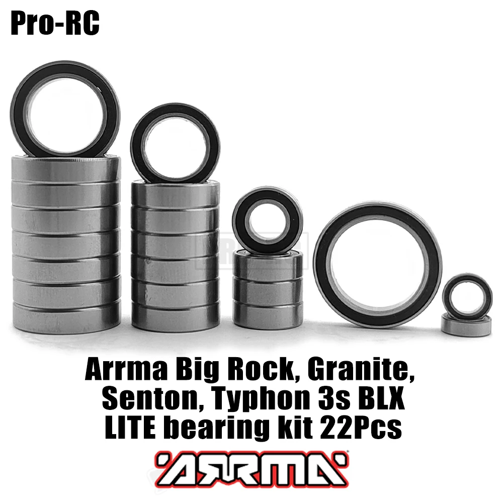 Комплект подшипников для Arrma 1/10 Big Rock Granite Senton Typhon 3s Blx LITE, 22 шт., запчасти для радиоуправляемых автомобилей
Комплект подшипников для Arrma 1/10 Big Rock Granite Senton Typhon 3s Blx LITE, 22 шт., запчасти для радиоуправляемых автомобилей