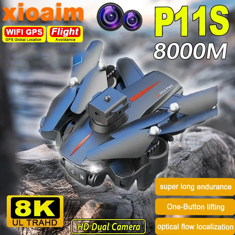 For Xiaomi P11S Drone 8K Camera 360 Obstacle Avoidance MINI Aerial Photography Helicopter Professional Foldable Quadcopter
For Xiaomi P11S Drone 8K Camera 360 Obstacle Avoidance MINI Aerial Photography Helicopter Professional Foldable Quadcopter