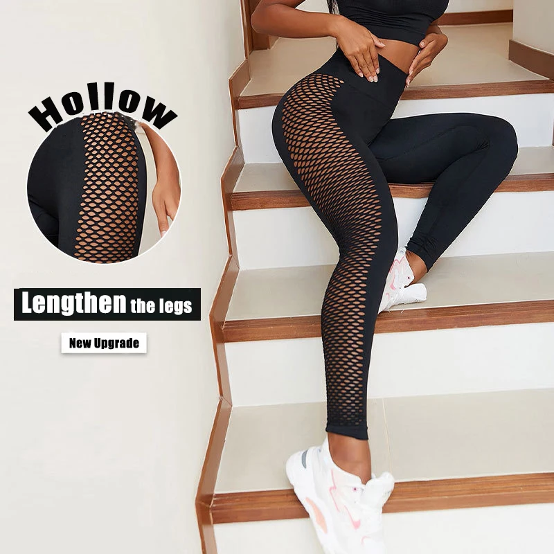 Autumn Spring hollow out fitness black women elastic thick knitted sports leggings Sexy workout high waist yoga pants bottoms
Autumn Spring hollow out fitness black women elastic thick knitted sports leggings Sexy workout high waist yoga pants bottoms