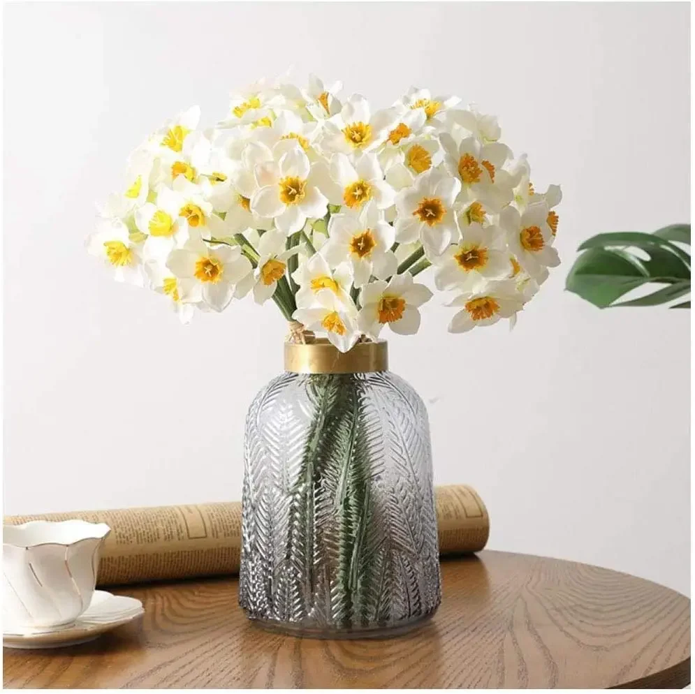 6Pcs Artificial Daffodils Flowers, Silk Narcissus Fake Daffodils Flower Bouquets for Home
6Pcs Artificial Daffodils Flowers, Silk Narcissus Fake Daffodils Flower Bouquets for Home