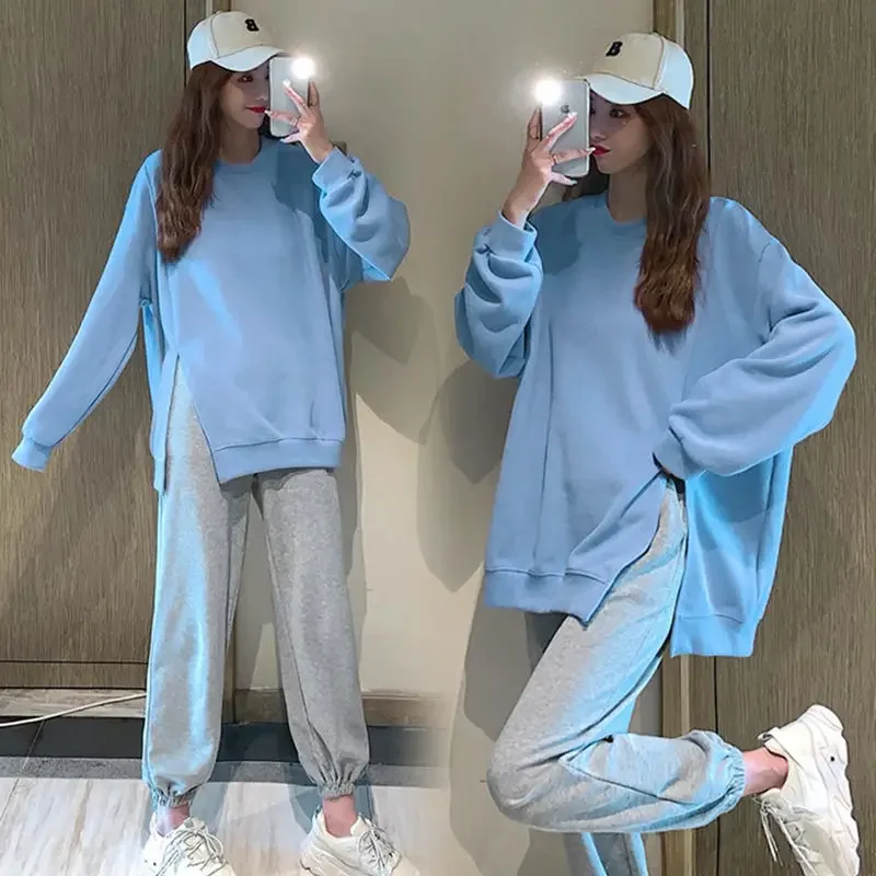 Spring Autumn Blue Maternity Outfit Suits Long Sleeved Sets Clothes for Pregnant Women New Fashion Casual Pregnancy Clothing
Spring Autumn Blue Maternity Outfit Suits Long Sleeved Sets Clothes for Pregnant Women New Fashion Casual Pregnancy Clothing