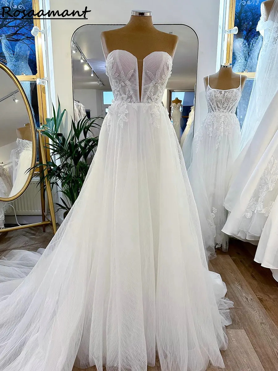Real Image Floral Appliques Lace Beading A-Line Wedding Dresses Detachable Sleeve Pleat Tulle Bridal Gowns robe de mariée
Real Image Floral Appliques Lace Beading A-Line Wedding Dresses Detachable Sleeve Pleat Tulle Bridal Gowns robe de mariée