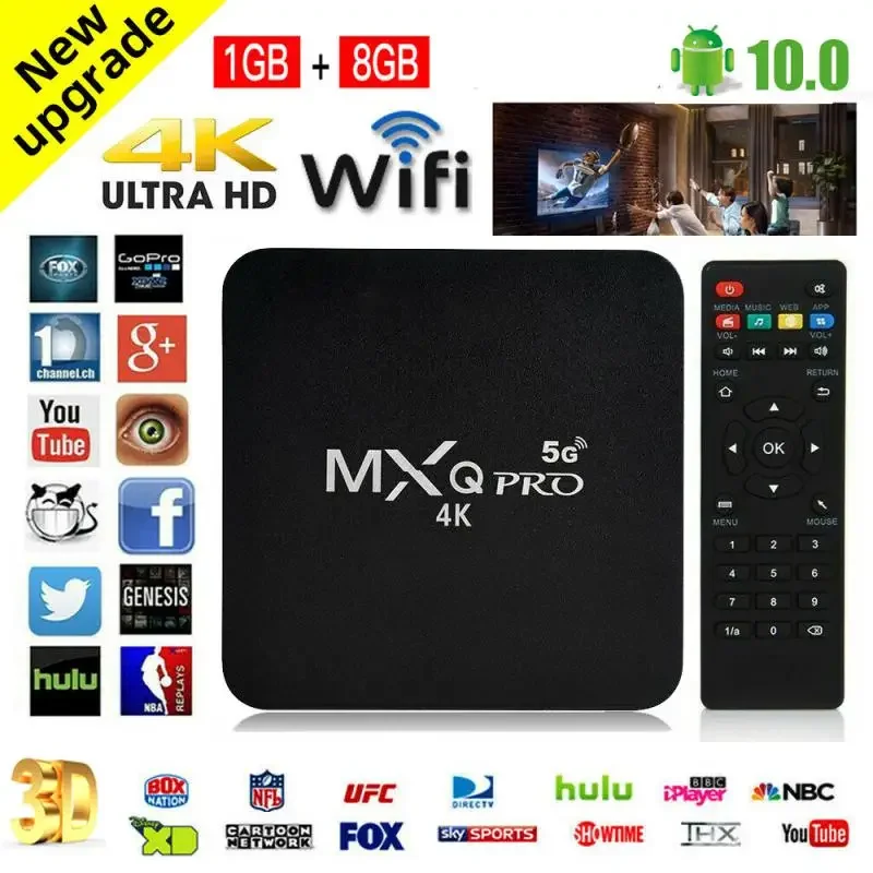 MXQ Pro Smart TV приставка Android Dual WiFi 1 ГБ ОЗУ 8 Гб ПЗУ 3D Youtube медиаплеер 4K телеприставка Smart Tv приставка
MXQ Pro Smart TV приставка Android Dual WiFi 1 ГБ ОЗУ 8 Гб ПЗУ 3D Youtube медиаплеер 4K телеприставка Smart Tv приставка