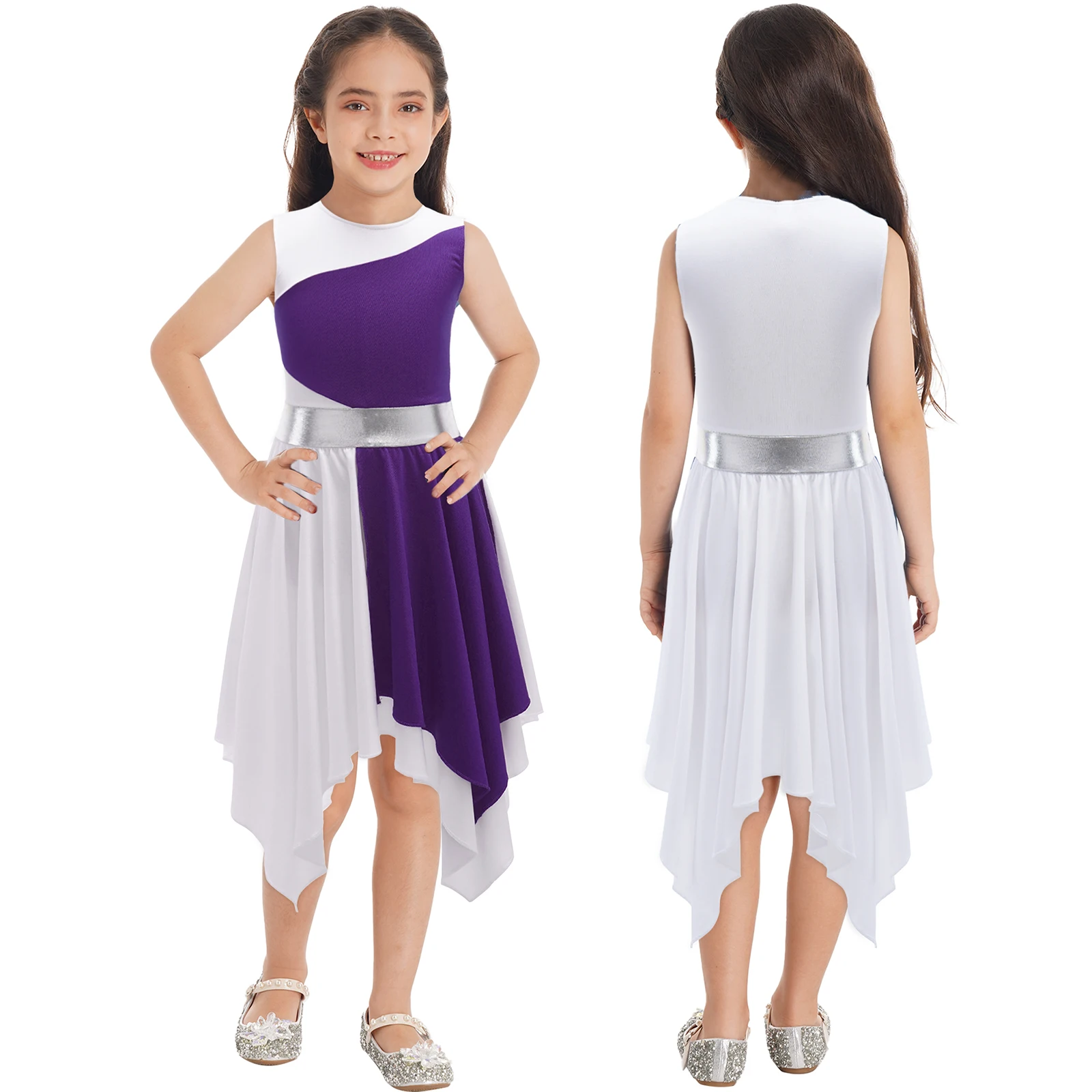 Children Church Choir Costume Girls Contemporary Praise Lyrical Dance Dress Sleeveless Asymmetrical Hem Ballroom Waltz Dancewear
Children Church Choir Costume Girls Contemporary Praise Lyrical Dance Dress Sleeveless Asymmetrical Hem Ballroom Waltz Dancewear