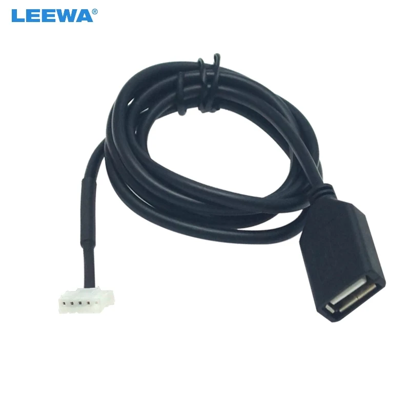 

LEEWA Car CD Radio Audio Cable Plug To USB Adapter Conector For Peugeot 307 408 Citroen C4 C5 Data Wire #CT6156