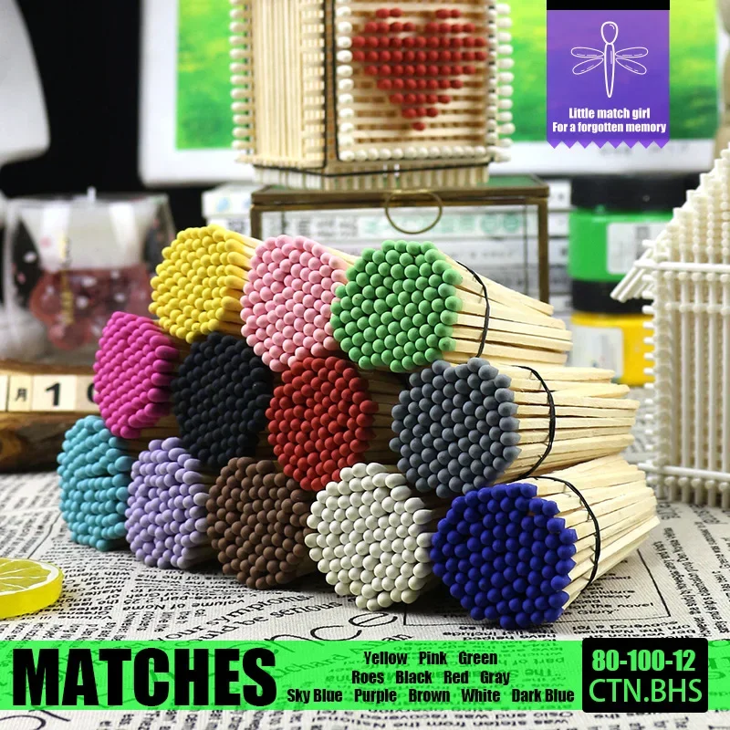 Colorful 320pcs Selected Bulk Matches Art Fire Materials Fragrant Candles Lengthen Matches with Cigar Pipes Lighter Torch Set
Colorful 320pcs Selected Bulk Matches Art Fire Materials Fragrant Candles Lengthen Matches with Cigar Pipes Lighter Torch Set