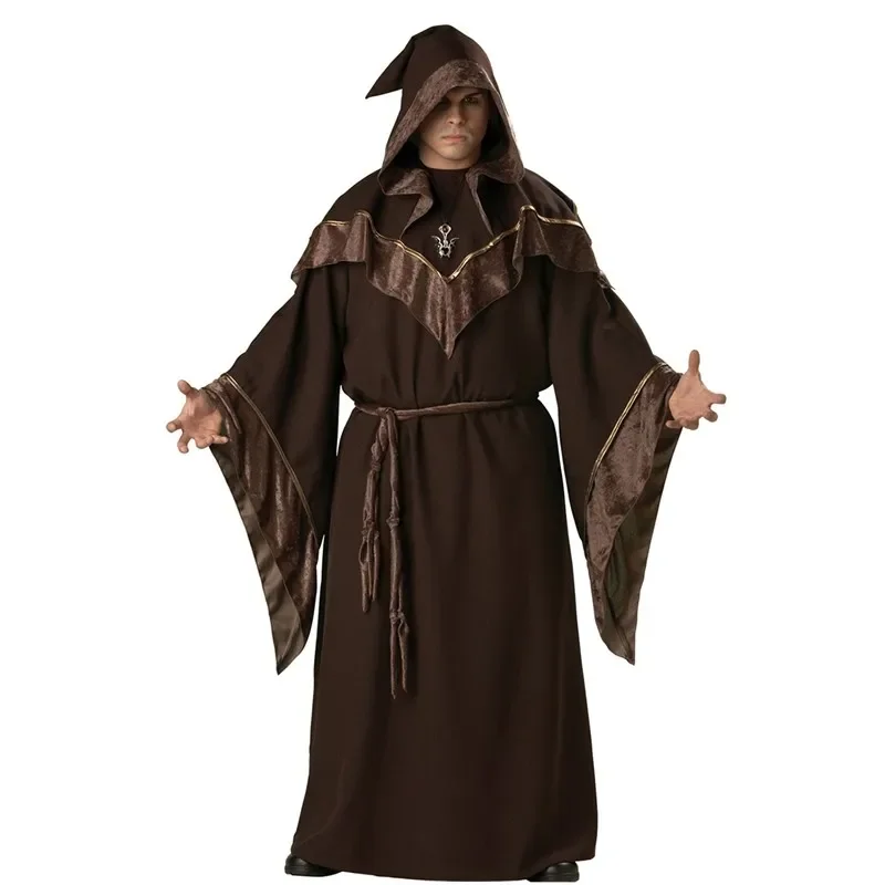 Adult Pastor Godfather Male Wizard Cosplay Costume Halloween Party Stage Performance Religious Priest Monk Robe Dress
Adult Pastor Godfather Male Wizard Cosplay Costume Halloween Party Stage Performance Religious Priest Monk Robe Dress