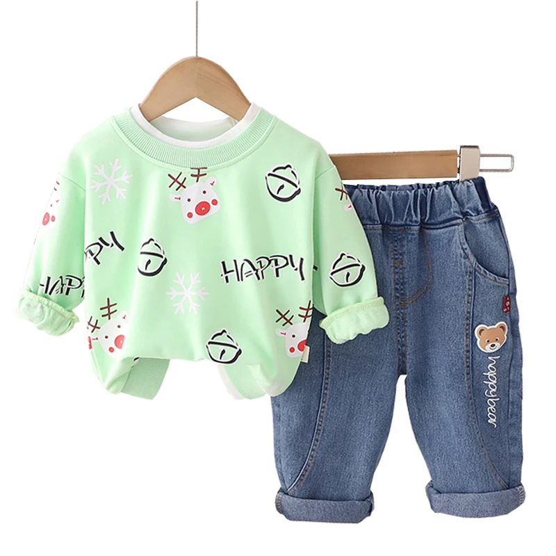 Spring Children Clothing Sets Baby Boys Girls Cartoon Sweatshirt Jeans 2 Pcs Suit Infant Clothes Outfits Sets Kids Sportswear
Spring Children Clothing Sets Baby Boys Girls Cartoon Sweatshirt Jeans 2 Pcs Suit Infant Clothes Outfits Sets Kids Sportswear