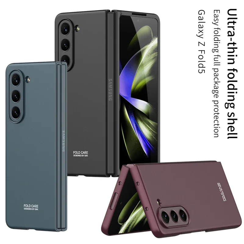 

For Samsung Galaxy Z Fold 5 Case GKK Light Ultra-thin Hard PC Folding Anti-fingerprint All-inclusive Cover For Galaxy Z Fold5