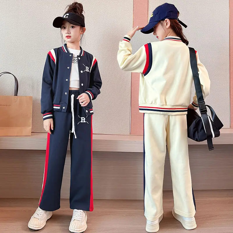 4-15 Years Girls Teens Clothes Set Spring Teenage Kids Casual Sport Suit Coat Loose Pants Fashion Two-Piece StudentsTracksuit
4-15 Years Girls Teens Clothes Set Spring Teenage Kids Casual Sport Suit Coat Loose Pants Fashion Two-Piece StudentsTracksuit