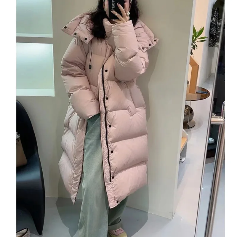 Thickened Knee Length Duck Down Jacket for Women's 2023 Winter New Loose Hooded Down Coats Casual Warm Jackets Куртка Женская
Thickened Knee Length Duck Down Jacket for Women's 2023 Winter New Loose Hooded Down Coats Casual Warm Jackets Куртка Женская
