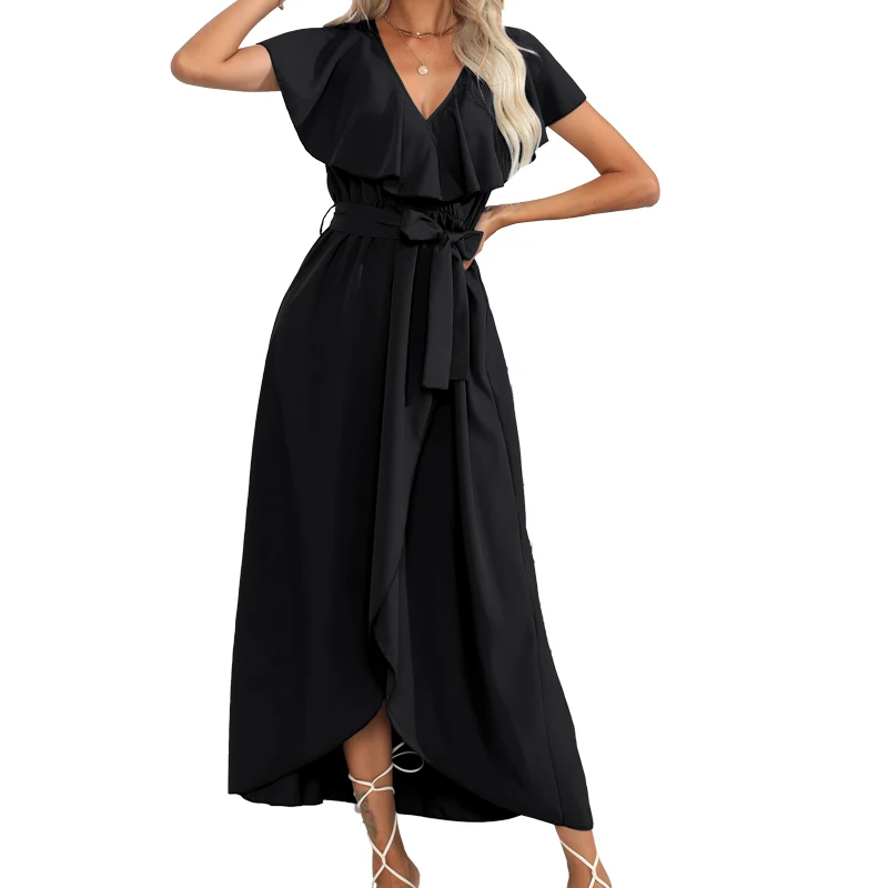 Luxury Green Women Dress Long 2023 V Neck Assymmetrical Hem Casual Female Fashion Clothing Blue Midi Lady Summer Ruffle Dress
Luxury Green Women Dress Long 2023 V Neck Assymmetrical Hem Casual Female Fashion Clothing Blue Midi Lady Summer Ruffle Dress