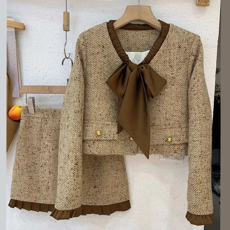 High Quality Fall Winter New French Tweed 2 Piece Sets Ladies Elegant Luxury Jacket + Skirts Sets Small Fragrance Women
High Quality Fall Winter New French Tweed 2 Piece Sets Ladies Elegant Luxury Jacket + Skirts Sets Small Fragrance Women