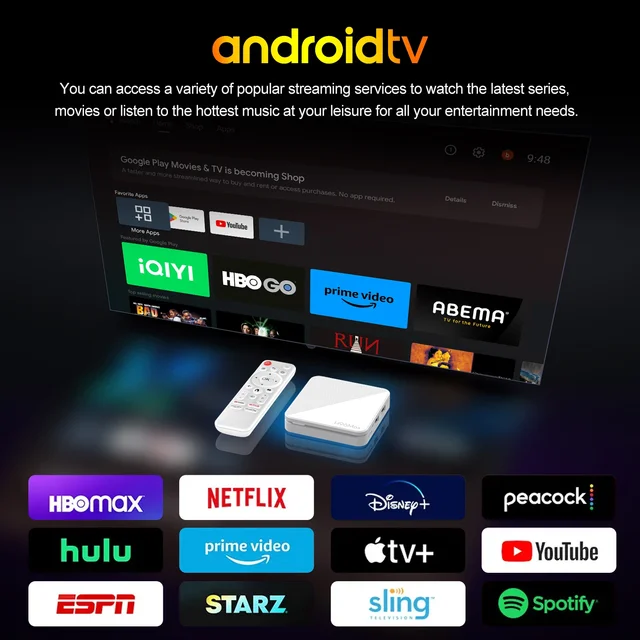 Woopker-Smart TV Box, H96 Max, H313, Android 14, prise en charge 2.4G, 5.8G, WiFi 6, BT 6.0, 4K, 2 Go, 8 Go, 16 Go, lecteur vidéo, décodeur 2024 2