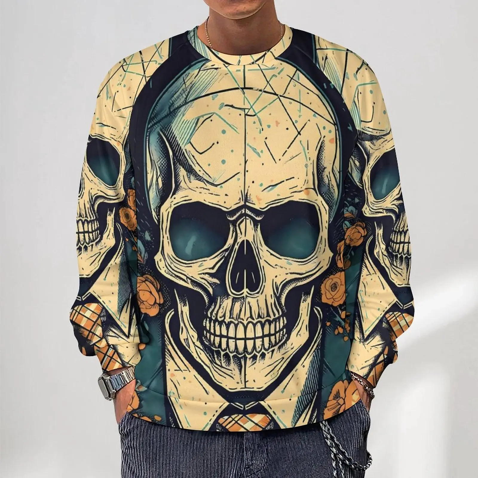 Gothic Print Streetwear Sweatshirts Autumn Roses And Skull Aesthetic Hoodies Men Oversized Korean Fashion Custom O Neck Hoodie
Gothic Print Streetwear Sweatshirts Autumn Roses And Skull Aesthetic Hoodies Men Oversized Korean Fashion Custom O Neck Hoodie