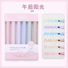 6pcs/set Oblique Tip Highlighter Light Color Kawaii Marker Pen DIY Photo Album Journal Fluorescent Pen Student Stationery
6pcs/set Oblique Tip Highlighter Light Color Kawaii Marker Pen DIY Photo Album Journal Fluorescent Pen Student Stationery