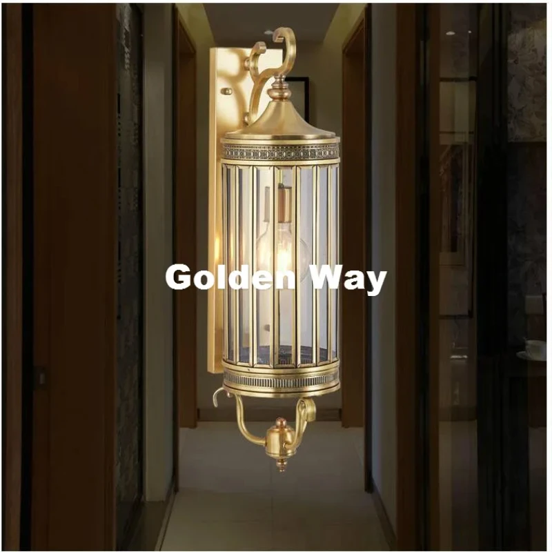 Newly Nordic Brass Retro Brass Lamp 110V~220V Indoor/Outdoor Brass Wall Lighting D15cm H56cm Antique Bronze Living Room Lights
Newly Nordic Brass Retro Brass Lamp 110V~220V Indoor/Outdoor Brass Wall Lighting D15cm H56cm Antique Bronze Living Room Lights