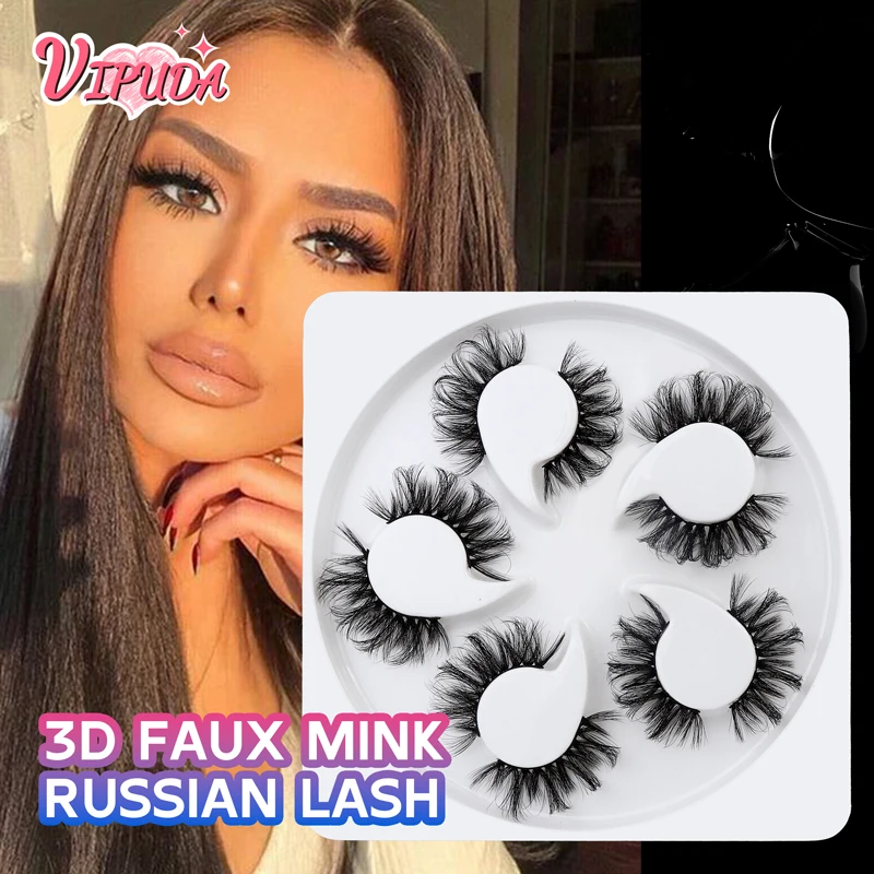 5Pairs 3D Russian Strip Lashes DD Curl Thick False Eyelashes Reusable Fluffy False Lashes Russian Extensions Make Up Supplies
5Pairs 3D Russian Strip Lashes DD Curl Thick False Eyelashes Reusable Fluffy False Lashes Russian Extensions Make Up Supplies
